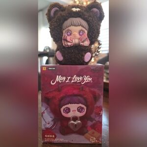 May I Love You Plush Toy with Plaid Bow